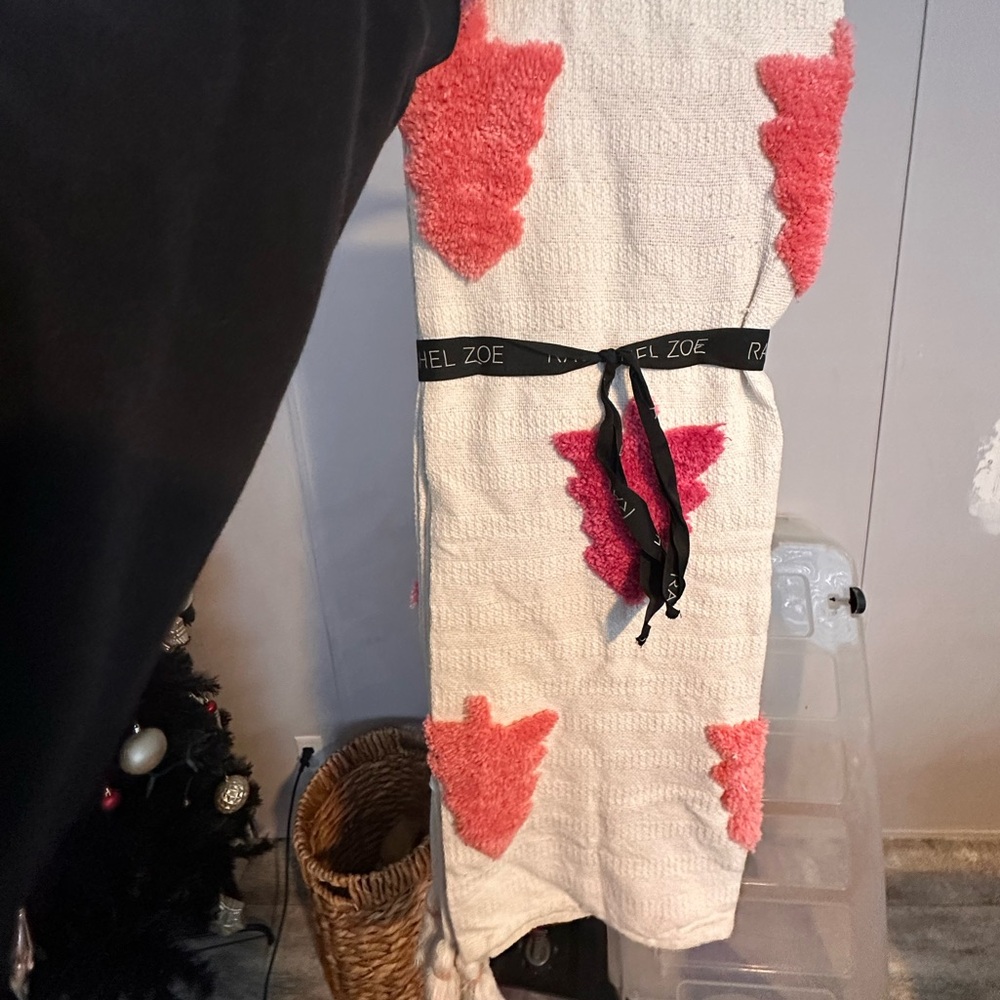 Rachel Zoe Pink Christmas Blanket